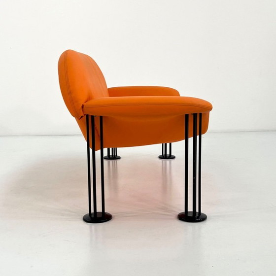 Image 1 of Orangefarbenes Sofa von Burkhard Vogtherr für Hain & Tohme, 1980er Jahre