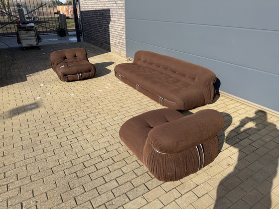 Image 1 of Original 1970's Cassina Soriana 4z +2x1z Tobia & Afra Scarpa