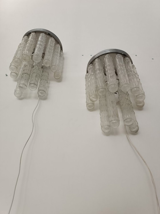 Image 1 of Set von Murano-Glas-Leuchten von Venini, 1970er Jahre