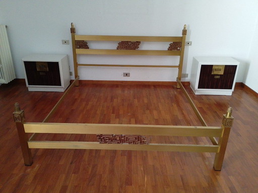 Luciano Frigerio Brass & Bronze Bed, Italy 1970s'