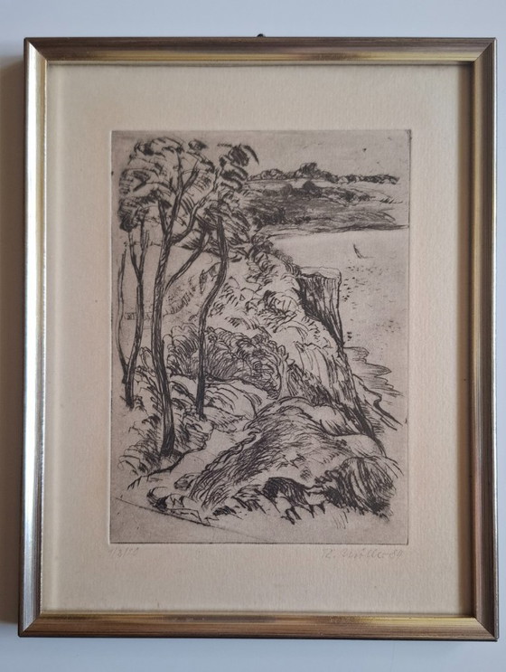 Limited edition original etchings, 1984, R. Müller – Art, Glass, Paper (photo 4 of 6)