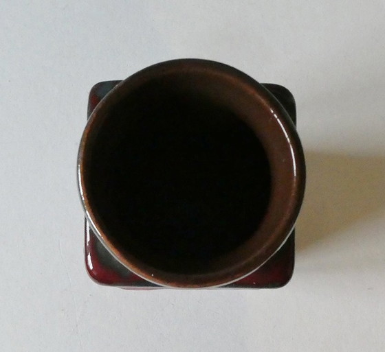 Image 1 of Rare vase carré de Scheurich, Allemagne années 1960