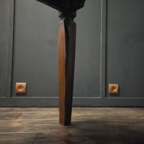 Dining table, Side table Antique French farmhouse table made of fruitwood (photo 13 of 16)