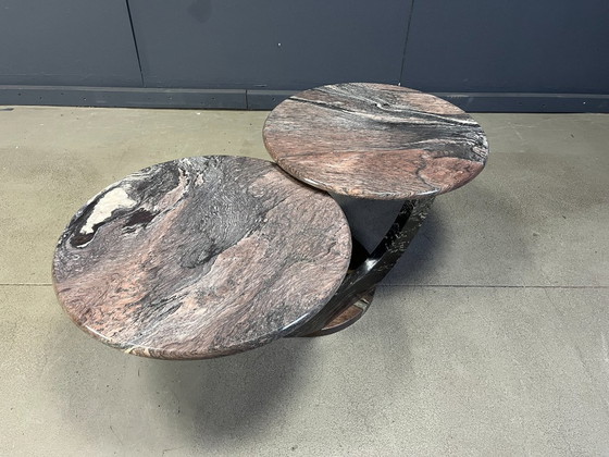 Image 1 of Tavolino da caffè vintage in marmo a due livelli, anni '70