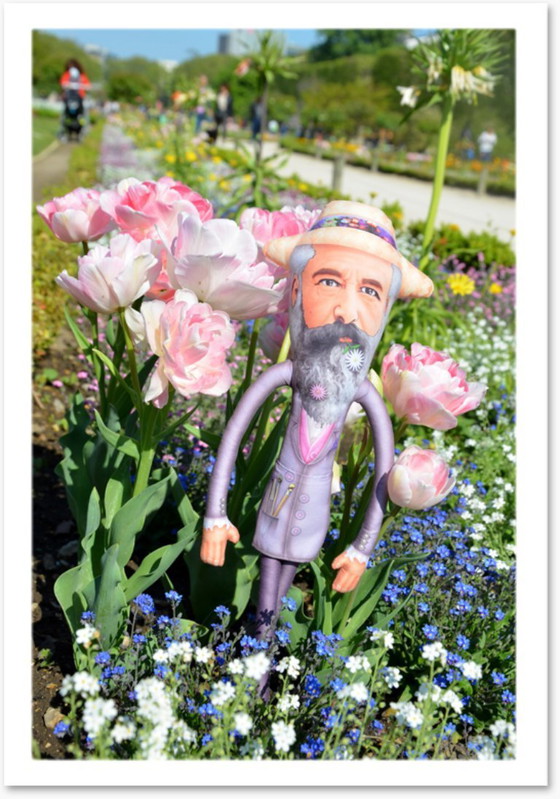 Image 1 of Claude Monet doll gift | Claude Monet art doll collectible | art teacher gift, art lover gift |  desk & shelf decor