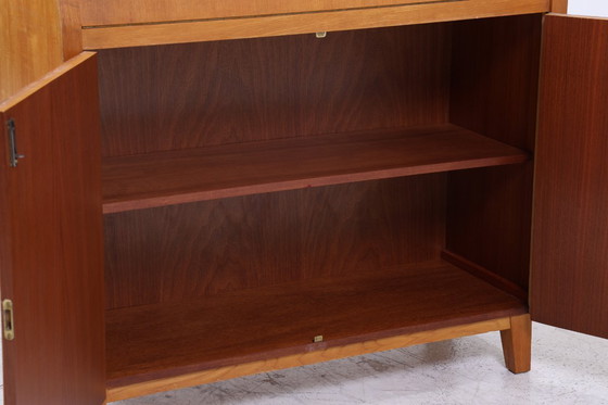 Image 1 of Vintage Musterring segretario in frassino | Mid Century desk cabinet work desk retro wood storage 50s #07-01