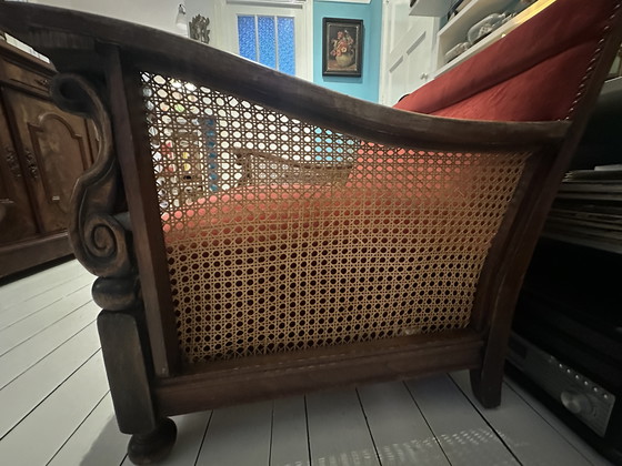 Image 1 of Divano vintage a 2 posti di Artifort con velluto rosso