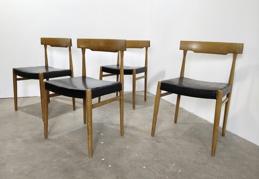 Vintage leather dining chairs