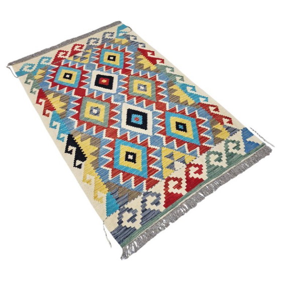 Handgeweven loperkleed van Afghaanse wol – Maimana Kelim, 196x70 cm – Vloerkleden en tapijten, Wool (photo 6 of 6)