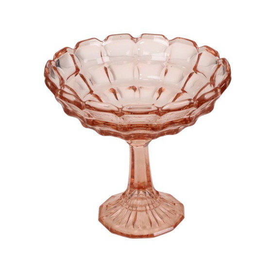 Frutero Art Déco Rosaline de vidrio prensado rosa Scailmont – Accesorios de mesa, Glass (photo 3 of 15)