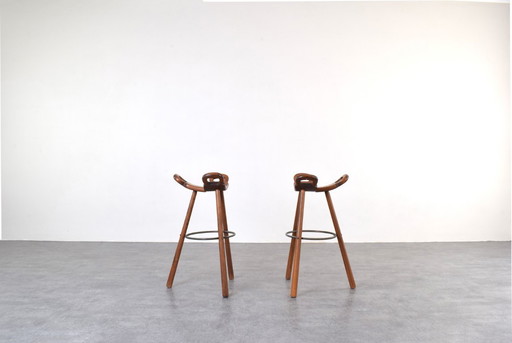 Sgabello da bar brutalista Marbella di Sergio Rodriguez per Conform, anni '70, set di 2.