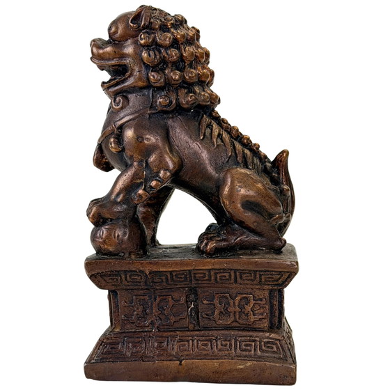 Coppia di leoni da tempio cinesi (Foo Dogs) in rame - XX secolo – Sculture, Bronze (photo 8 of 9)