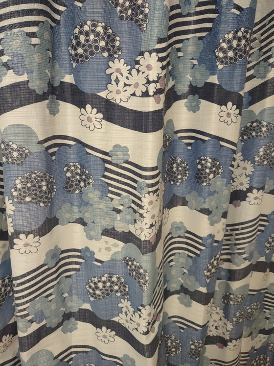 Image 1 of Grote vintage retro Japanse gordijnen uit de jaren 70