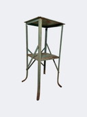 H. Dutar Paris Folding Side Table - French Art Deco Metal Plant Stand 
