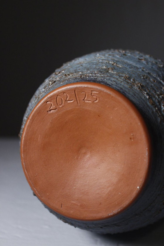 Silberdistel Studio Keramik - Clay Vase with Satin Blue Glaze, 1950s – Ceramic (photo 8 of 8)