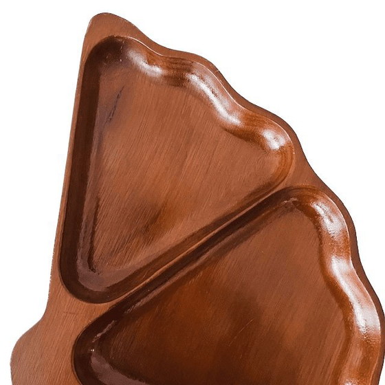Image 1 of Ventaglio porta snack in legno di teak vintage anni '80