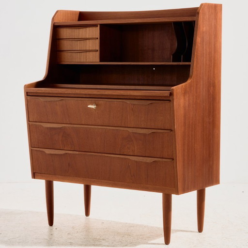 MK11143 Gerestaureerd Teakhouten Bureau – Wood (photo 2 of 17)