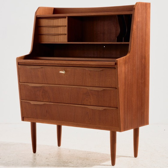 MK11143 Gerestaureerd Teakhouten Bureau – Wood (photo 2 of 17)
