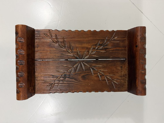 Spanish rustic stool 1960s, Wood, Brown (photo 7 of 11)