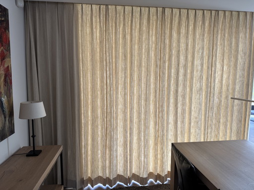 2 Thick High Quality Curtains of Almost 6.5m Together