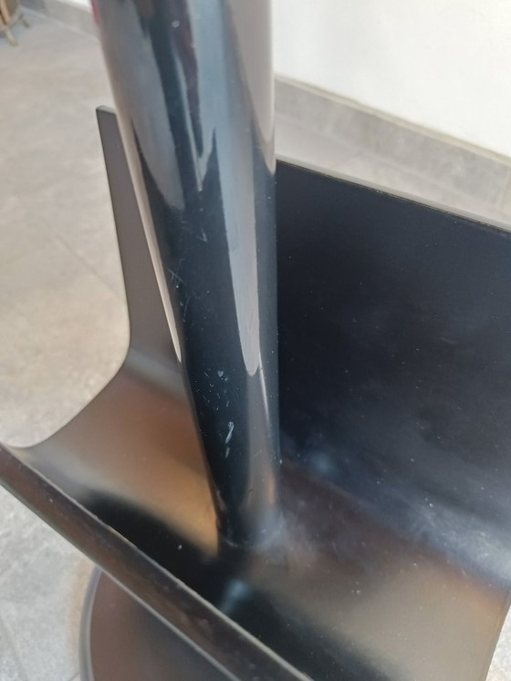 Image 1 of Postmoderner Beistelltisch aus den 1980er Jahren mit Zeitschriftenablage, Metall, Holz, Messing