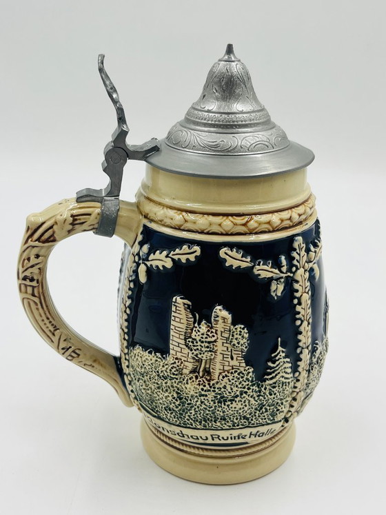 Boccale da birra tedesco in gres e peltro Marzi & Remy, Marzy & Remy, Accessori da tavola, Ceramica, Metallo (foto 2 di 12)
