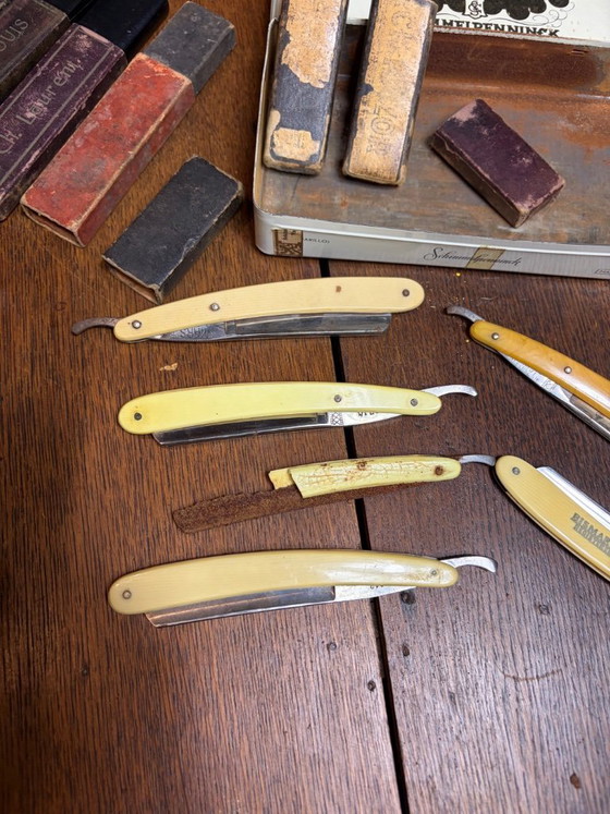 Image 1 of Lot de rasoirs anciens ouverts (6x) comprenant Bismarck Solingen et Talma-Luxe