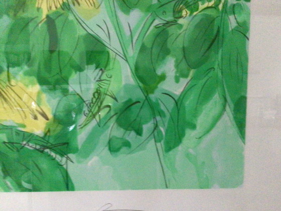 Image 1 of Walasse Ting „Blätter“ Kunstwerk