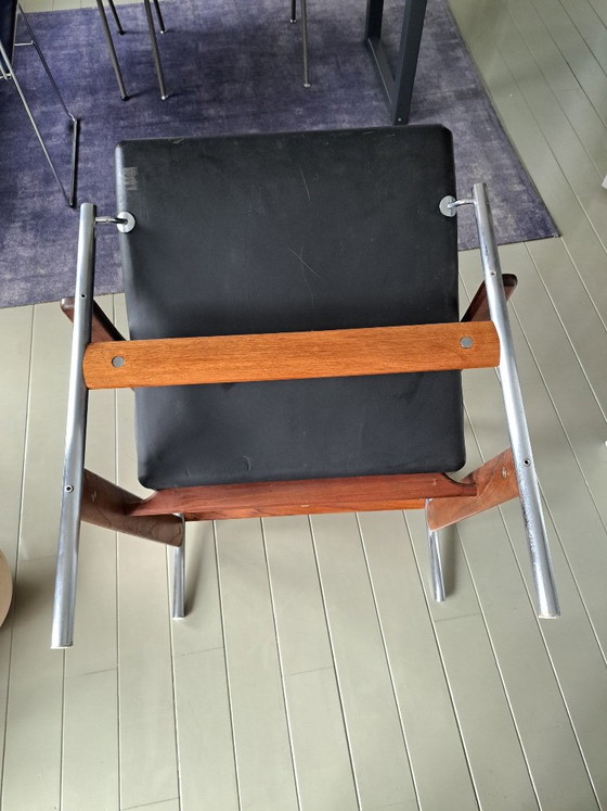 Vintage Dokka Fauteuil Sven Ivar Dysthe – Dokka Møbler, Leather, Metal (photo 7 of 8)