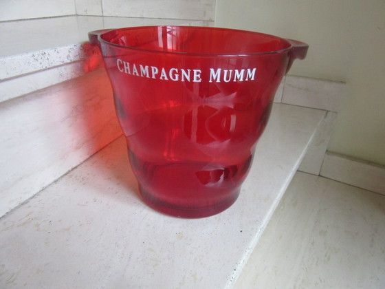 Image 1 of G.H. MUMM - champagne bucket, ice bucket, red plexiglass, design classic.