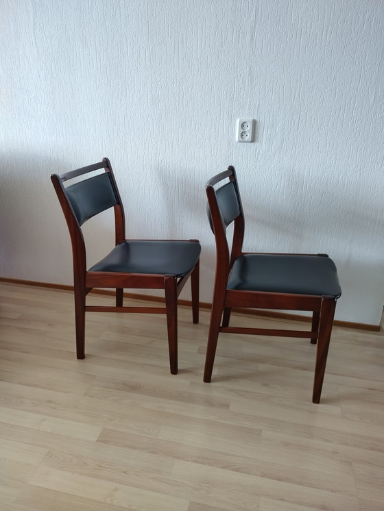 Image 1 of Sedie da pranzo vintage - Teak - Skai