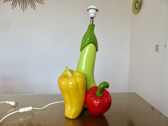 Image 1 of Very large ceramic lamp by François Chatain, France, 80s