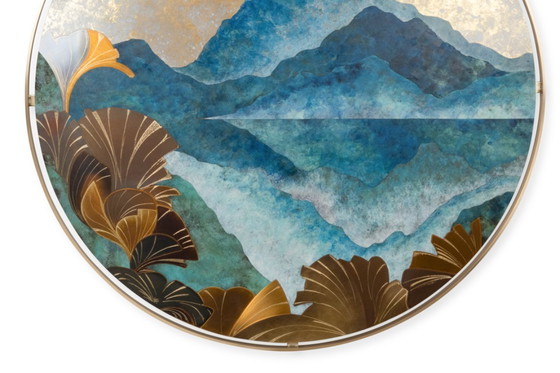 Image 1 of Panel de marquetería de latón oxidado. Contemporáneo.