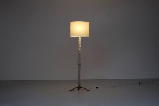 Image 1 of Murano glass and bronze floor lamp attributed to Seguso Vetri, Italy 1950s.