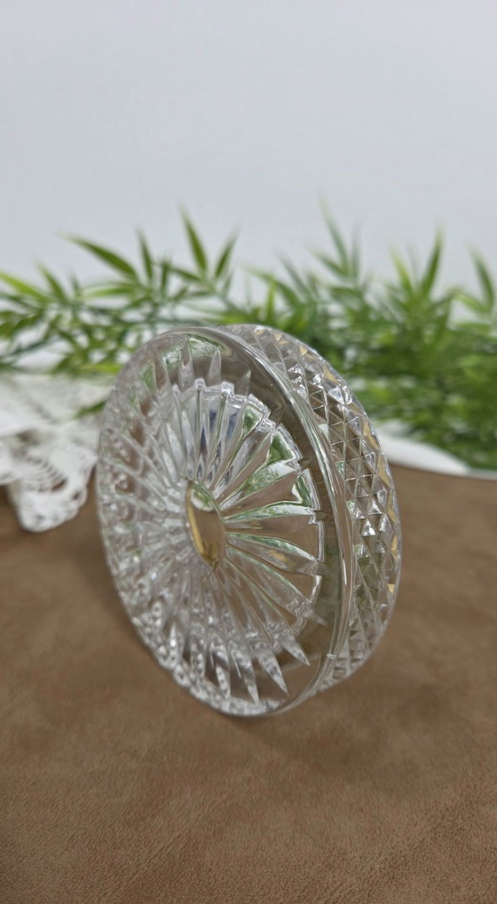 Antique crystal and gilded brass ashtray, Napoleon III style, Table accessories, Transparent (photo 4 of 8)