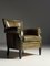Clubfauteuil van groen schapenvacht