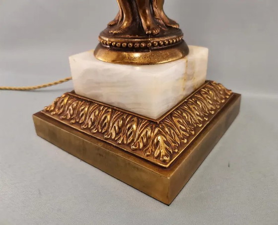 Image 1 of Vintage Deknudt 3 graces table lamp