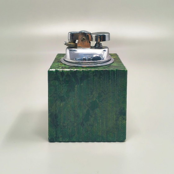 Image 1 of Ensemble à fumer vert albâtre des années 1960, par Romano Bianchi, fait main