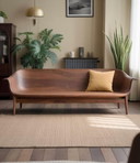 Zen stijl walnoot bank moderne minimalistische massief houten bank, handgemaakte zwarte walnoot of essen rechte bank voor woonka