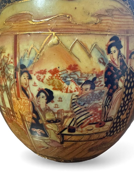 Image 1 of Satsuma style decorative ceramic vase