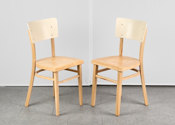 Set of 4 Dining Chairs, by TON, 1960s, Czechoslovakia – Wood (photo 6 of 16)