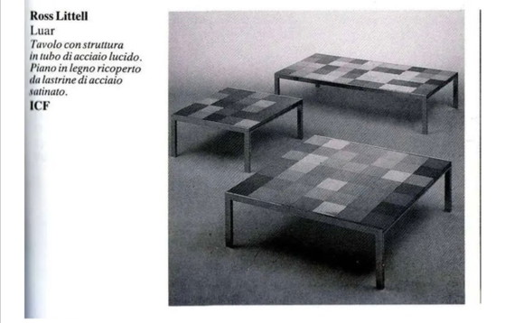 Tavolo/scrivania “Luar” anni '70 di Ross Littell per ICF – Tavoli da pranzo, Metallo (photo 4 of 5)