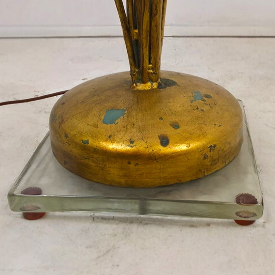 Image 1 of XL Poliarte Stehleuchte aus Schmiedeeisen mit Murano-Glas, italienisches Design der 70er Jahre