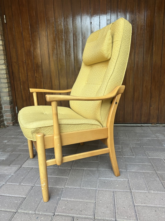 2 verschillende Farstrup Møbler stoelen met quality inspection in 1998 – Verstelbare relaxstoel, Wood (photo 7 of 13)