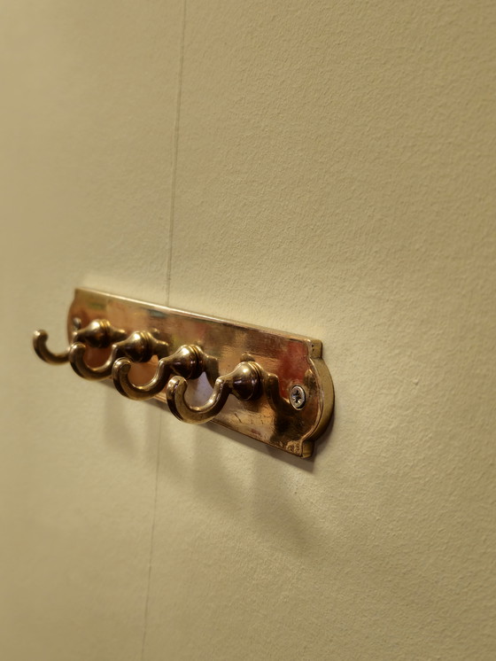 Image 1 of Vintage Brass Coat Rack Key rack Key rack