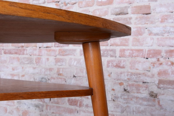 Restored Mid-Century Small Wooden Table, by Český Nábytek-NP Jičín, Czech, 1950s – Side tables (photo 6 of 8)