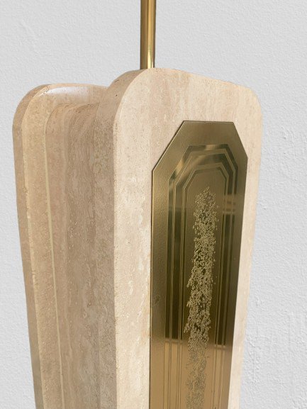 Image 1 of Travertin Tafellamp Van Georges Mathias