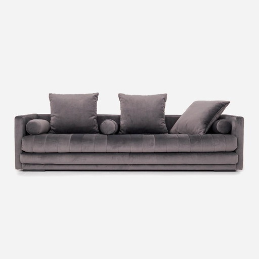 Sofa KOPENHAGA grey velour, Scandinavian design