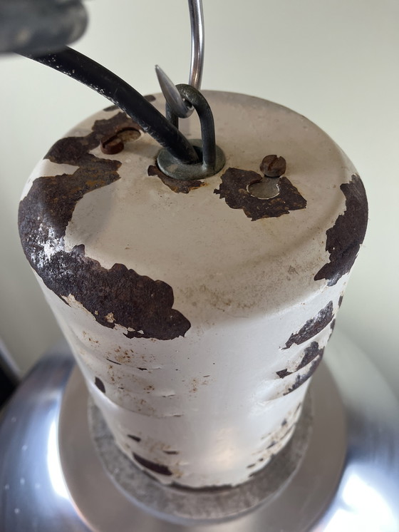 Image 1 of Rare Osram HQL industrial pendant light with large aluminum reflector, 53cm