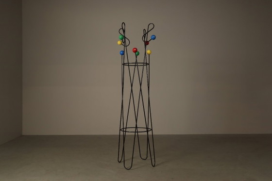 Image 1 of Freestanding Coat and Hat Stand in the Style of Roger Féraud